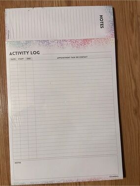 CRANBURY Activity Log Notepad 8.5” x 11” Undated Daily Planner